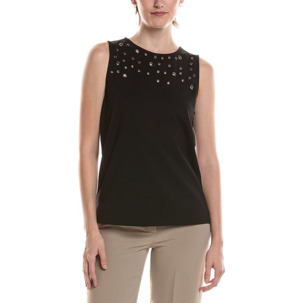 Anne Klein Womens  Shell Top, Black